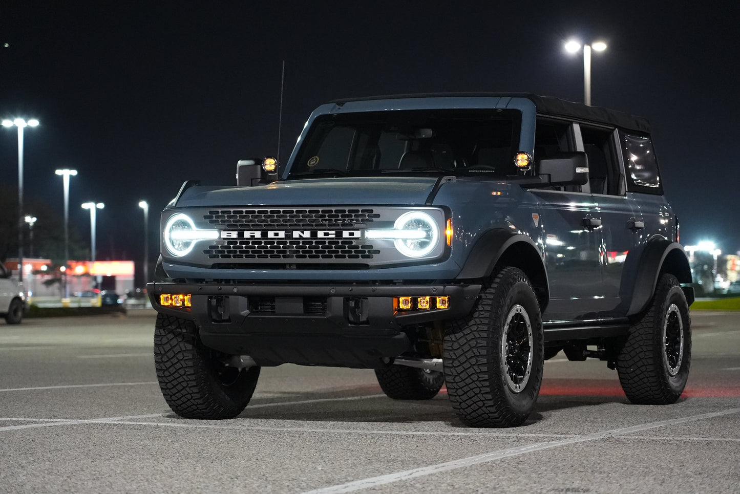 SPV Parts 2021-2025 Ford BRONCO A-Pillar Light Kit (Includes Choice of Rigid Industries lights & SPV A-Pillar Mounts/Custom Harness)