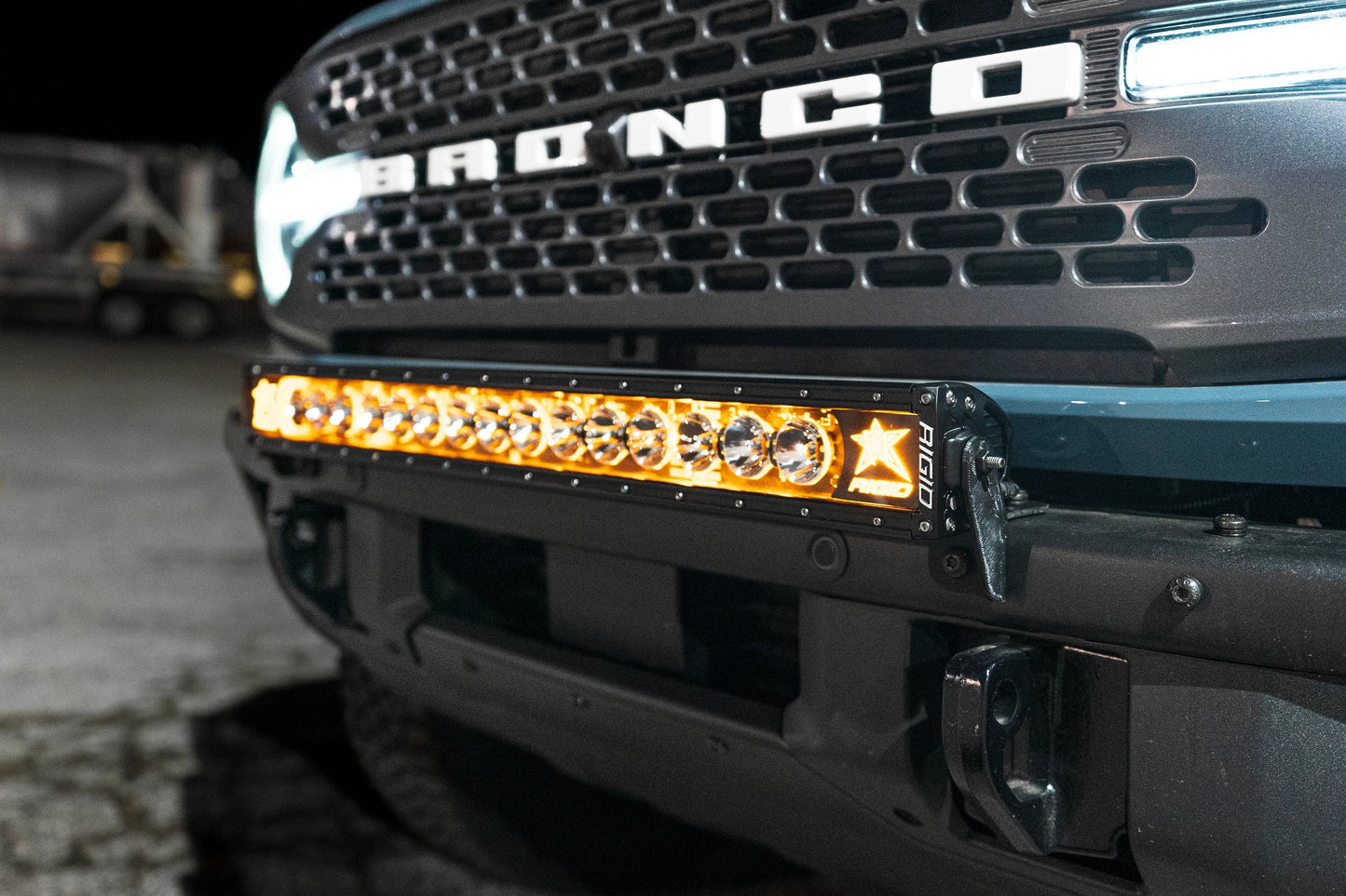 SPV Parts 2021+ Ford Bronco Modular Bumper Light / Light Bar KIT with 30" Light Bar (Works WITH Ford Brush Bar)