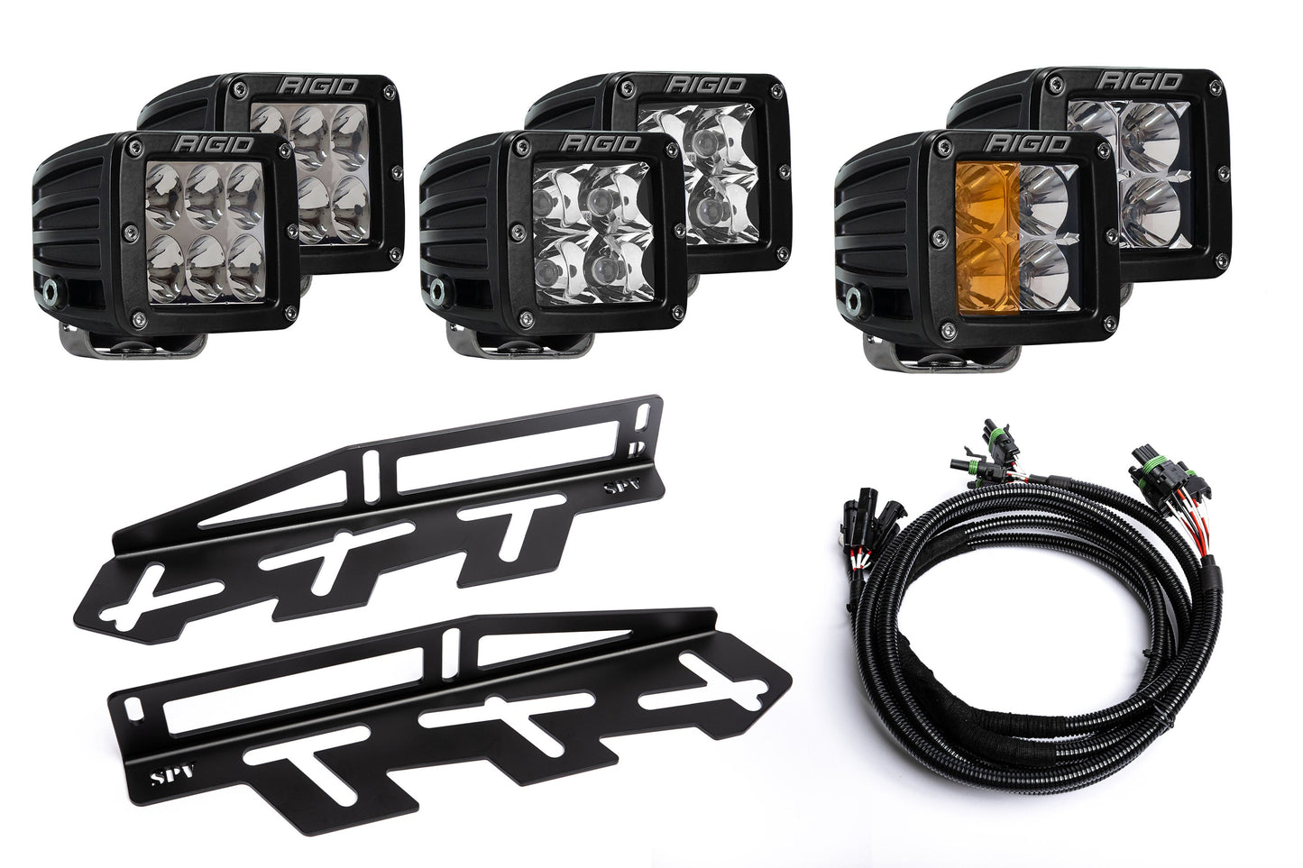 SPV Parts 2017-2020 Ford F-150 Raptor Rigid PRO Triple Fog Light KIT
