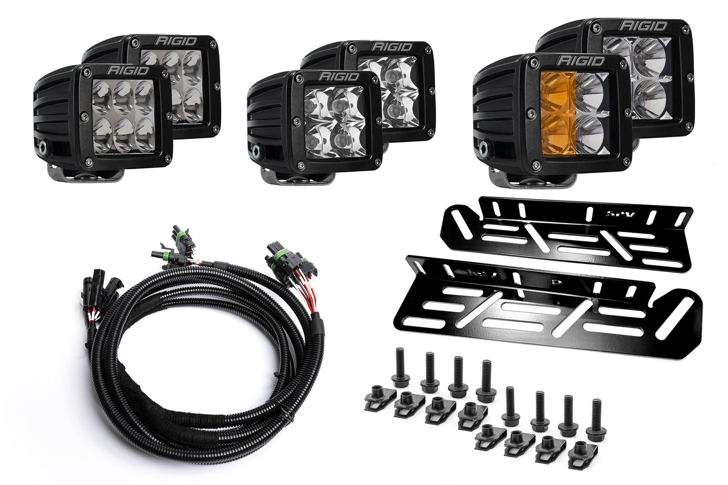SPV Parts 2021-2026 Ford F-150 Raptor Gen 3 Rigid Industries D-Series PRO Triple Fog Light KIT