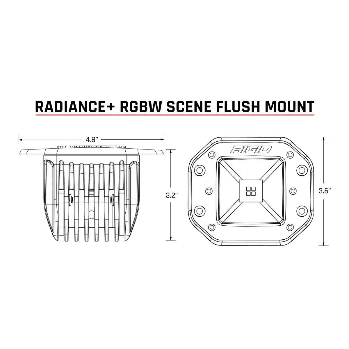 Rigid Industries RADIANCE POD Lights SURFACE MOUNT (SOLD IN PAIRS)