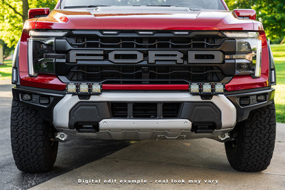 SPV Parts 2024+ Raptor MODULAR BUMPER - Rigid Radiance/Scene Triple POST Light Kit w/amber backlight - Including Brackets/Harness