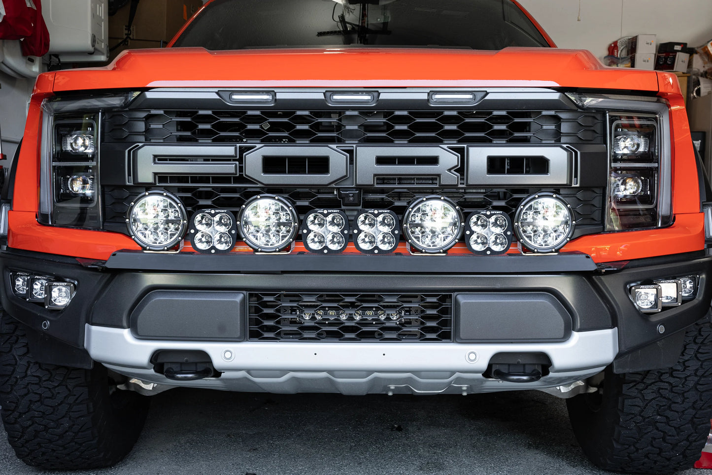 SPV Parts 2021+ Gen 3 Ford Raptor Bumper Bracket Kit with Cross Mount & Harness Bundle Kits