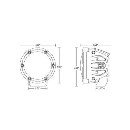 Rigid 4 Inch 360 Series AMBER PRO SPOT Light Pods (SOLD IN PAIRS)