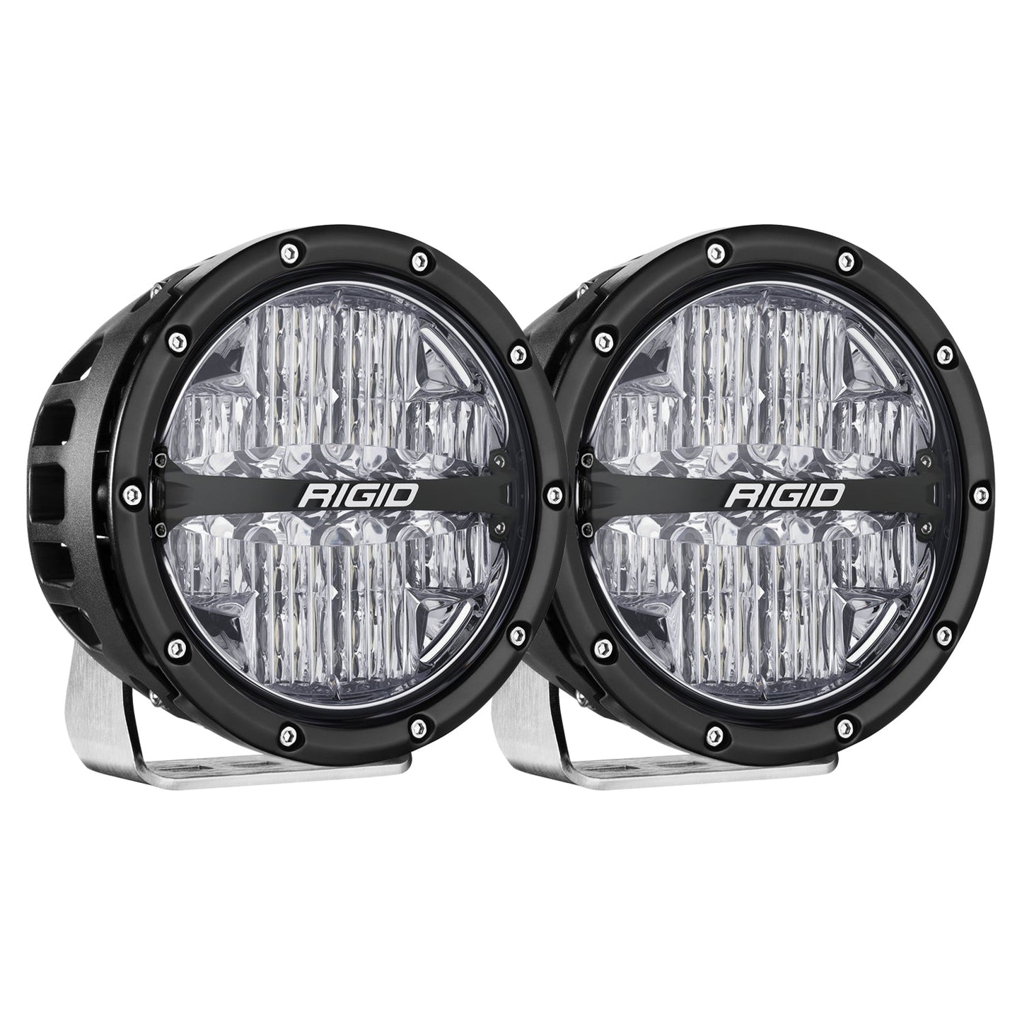 Rigid Industries 360-Series RGBW 6 Inch Drive Optic with RGBW Backlight Pods - 36411 36412
