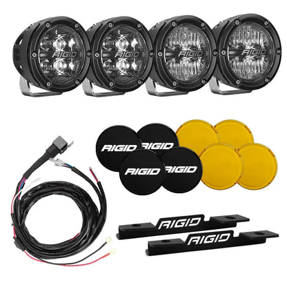 Rigid 2021-2025 Bronco A-Pillar Light Kit with a set of 360 Spot and a set 360 Drive Lights - 46722