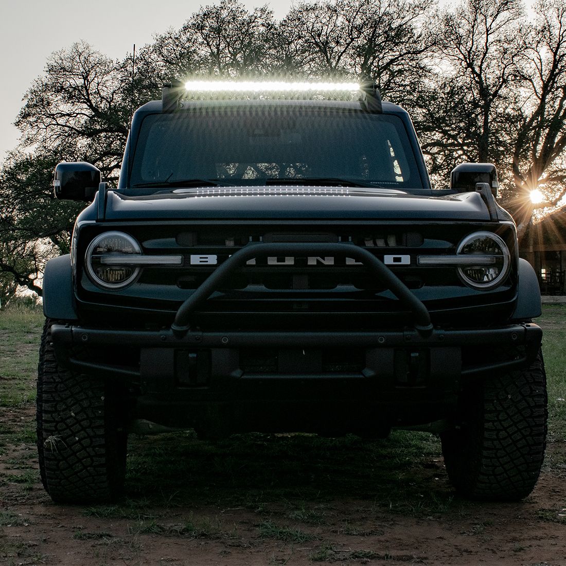 Rigid Industries 2021 Bronco Roof Rack Light Kit with a SR Spot/Flood Combo Bar Included - 46726