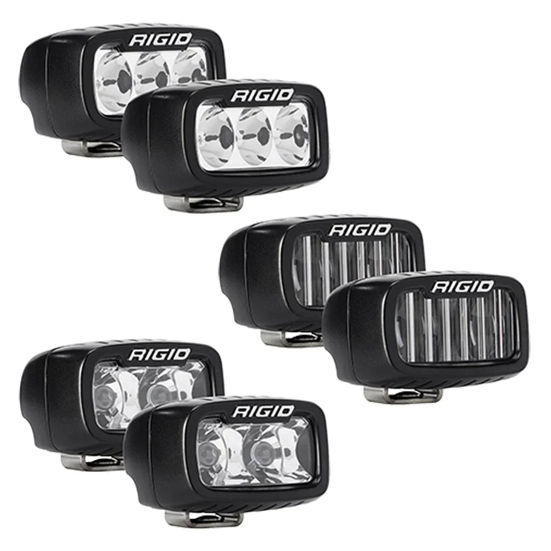 2021+ Ford Bronco Modular Bumper Rigid Industries Triple SR-M Fog Light Kit - 46731