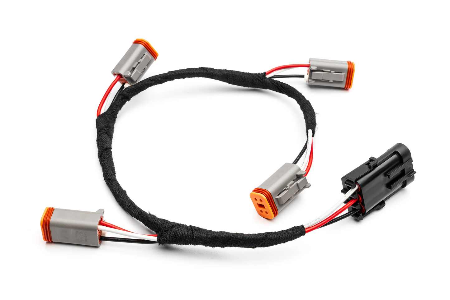 4X 4 Pole DT Connector Harness Splitter add on - SPV Harness System (Works with MANY vehicles, See Details)