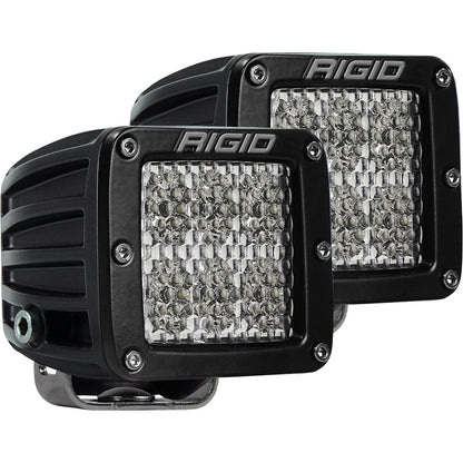Rigid D-Series POD Flood DIFFUSED Pair Black Case/White Light #202513