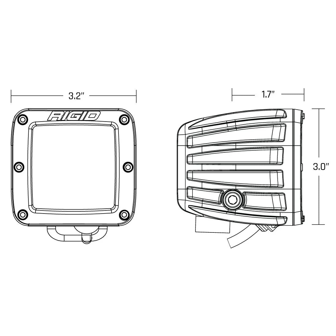 Rigid Industries D-Series PRO SAE FOG Pair Clear #504815
