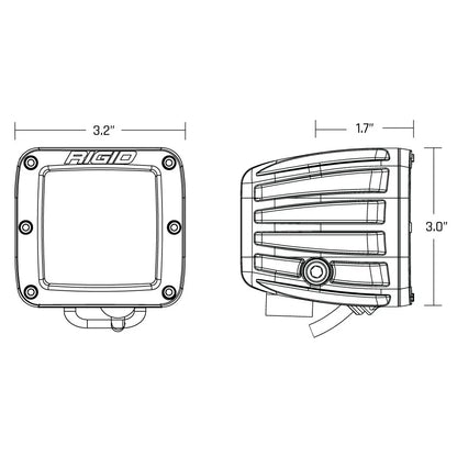 Rigid Industries D-Series PRO SAE FOG Pair Clear #504815