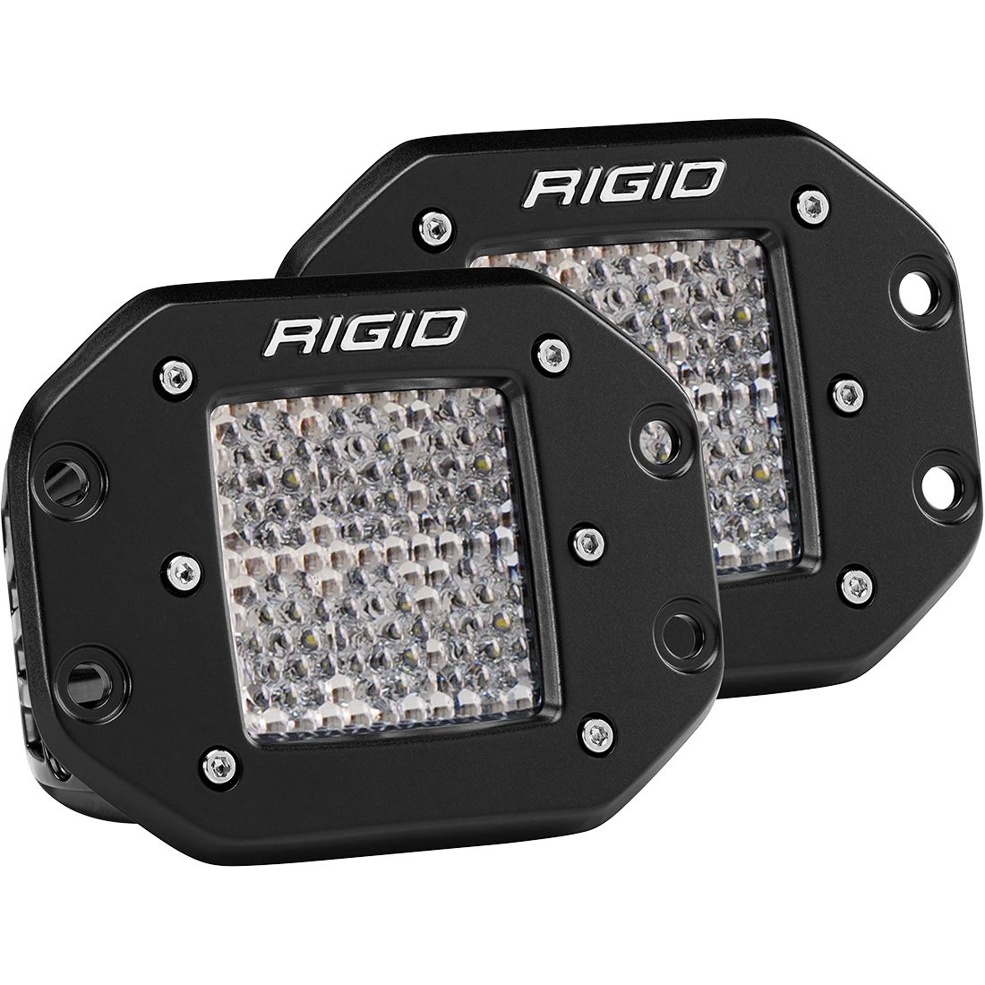 RIGID D-SERIES DRIVING LIGHT FLUSH MOUNT PAIR