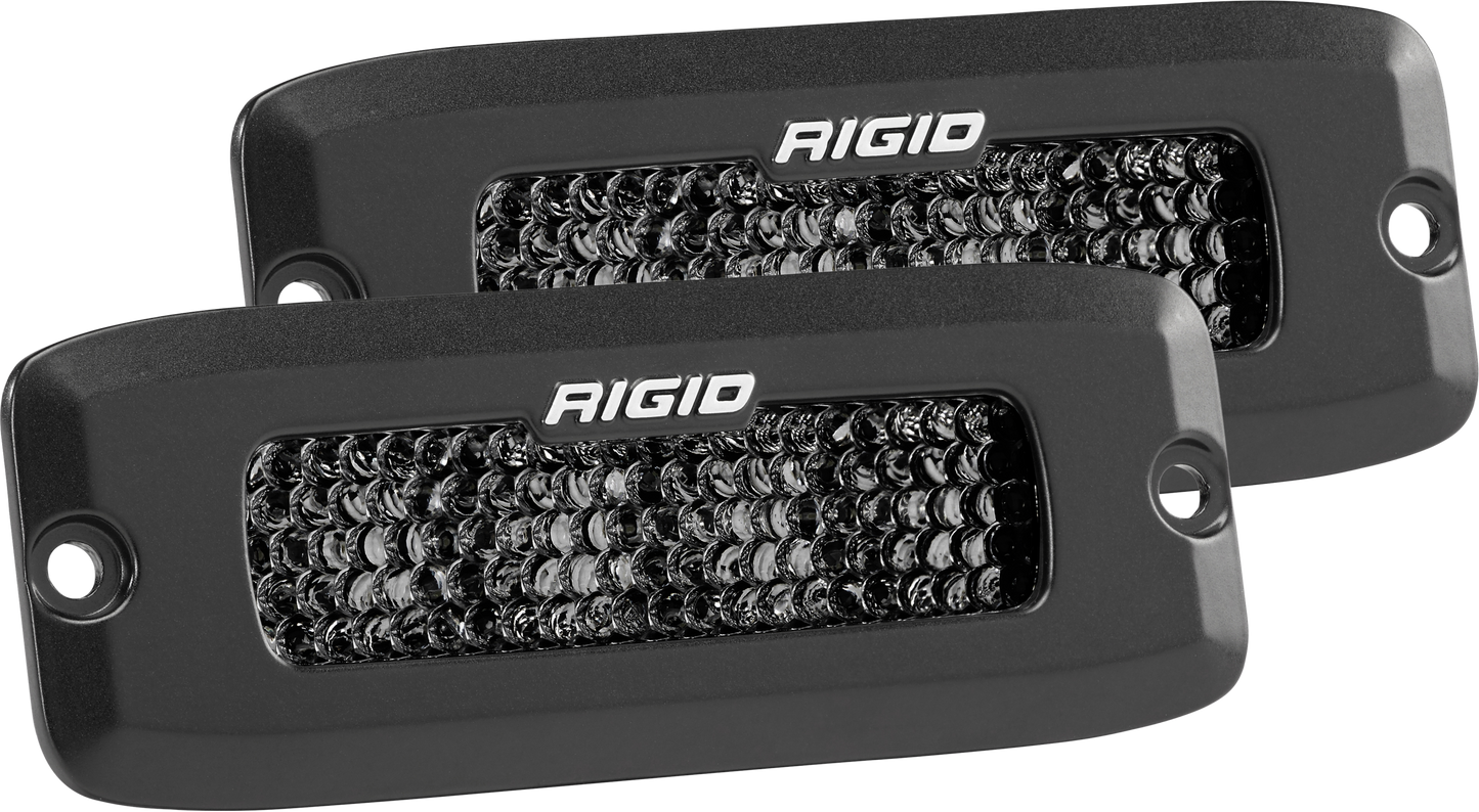 RIGID Industries Spot Diffused Midnight Flush Mount Pair SR-Q Pro - 925513BLK