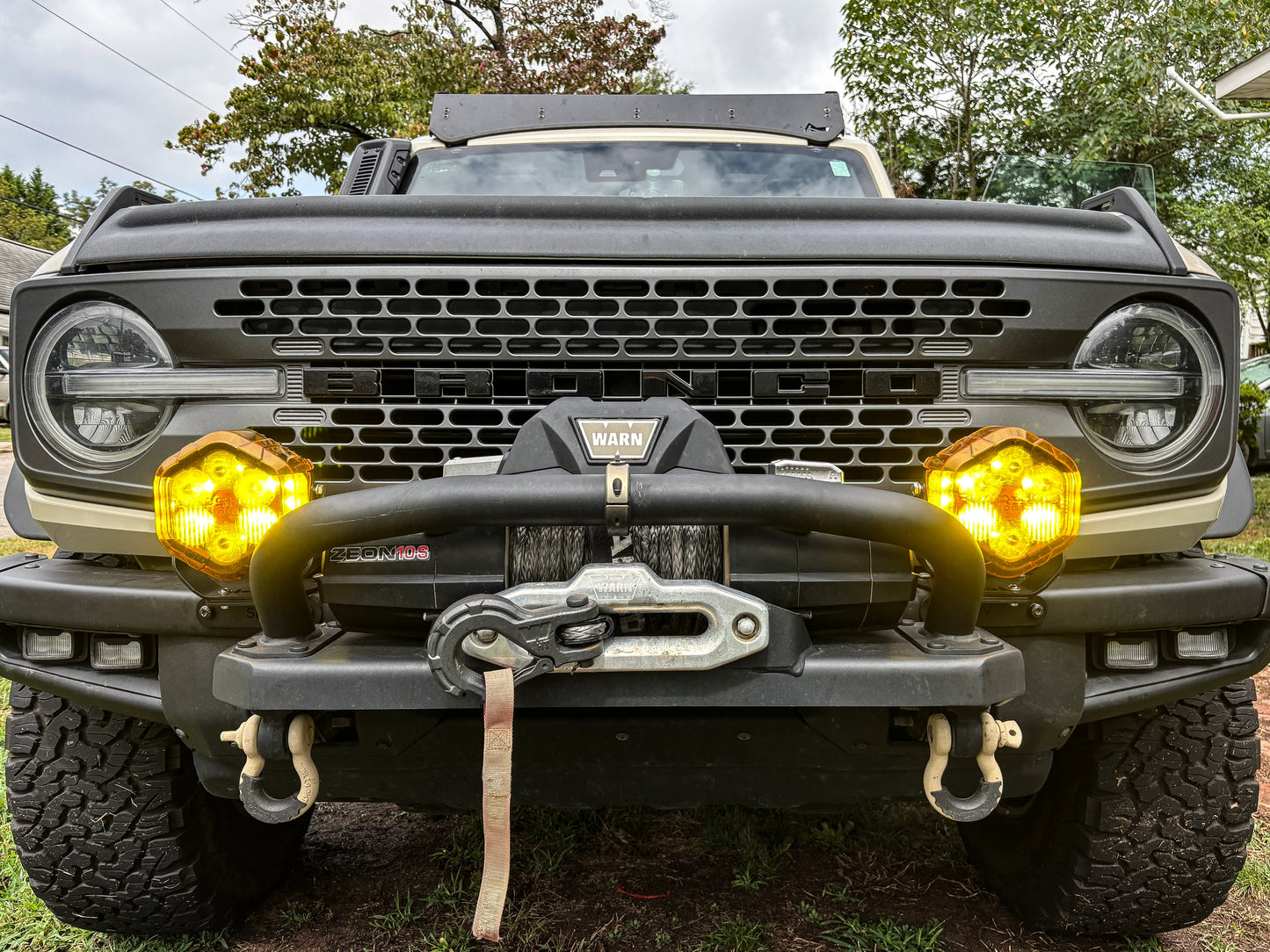 SPV Parts 2021+ Ford Bronco Modular HD Bumper Post Mounts for 30" Light Bars or 2 Lights