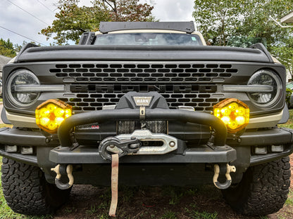 SPV Parts 2021+ Ford Bronco Modular HD Bumper Post Mounts for 30" Light Bars or 2 Lights