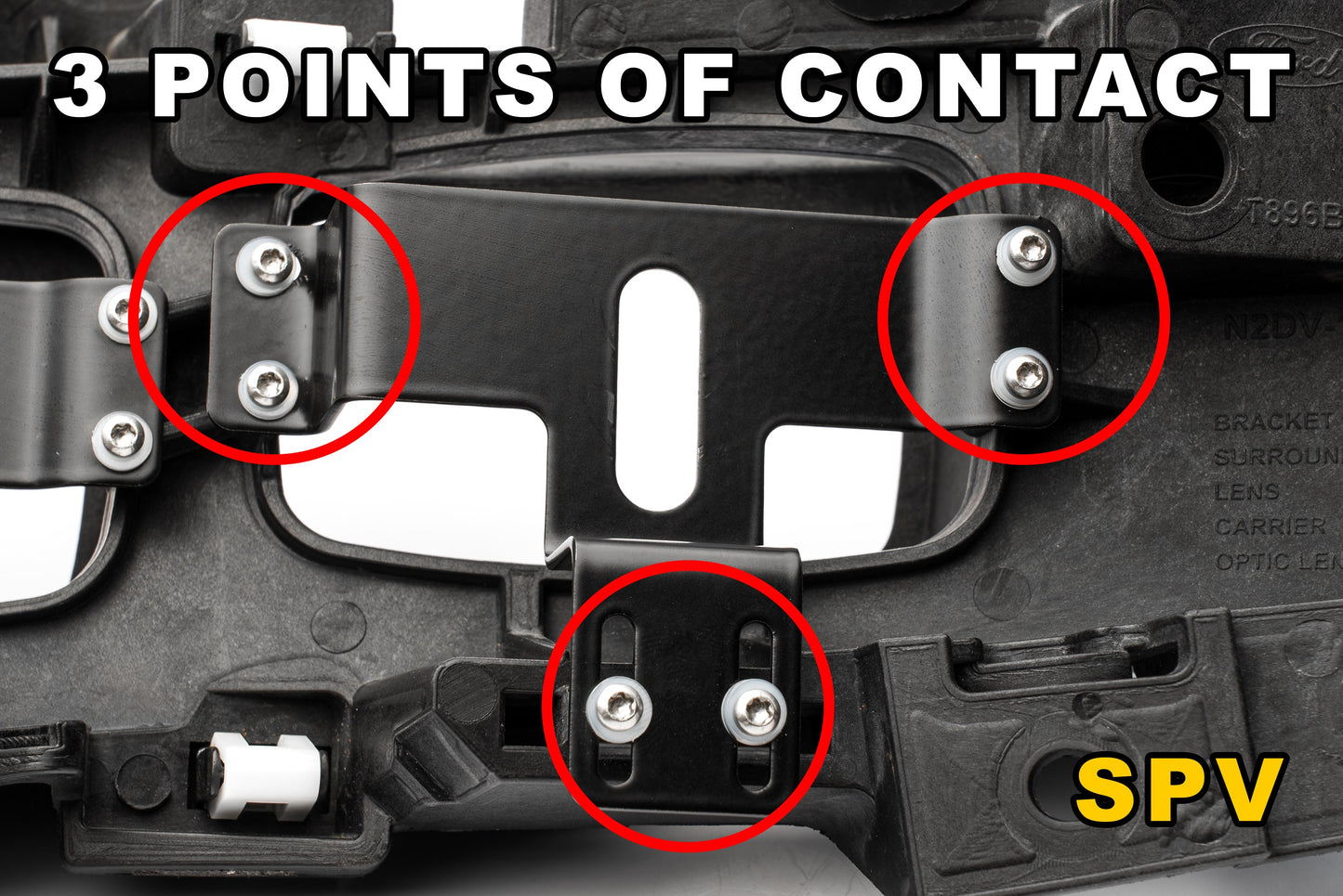 SPV Parts 2021-2026 Ford F-150 Raptor & Bronco Raptor OEM Fog Light Upgrade Kit with Brackets & Rigid SR-M Direct Replacement Lights