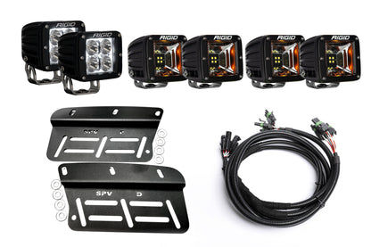 SPV Parts 2021-2026 Ford Bronco - NEW RGBW - Rigid Radiance/Scene Fog Light Kit w/amber backlight - Including Brackets/Harness (Modular Bumper, INCLUDING RAPTOR)