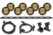 SPV Parts 2021+ Ford Bronco Roofline HIGH Mount Kit w/ 40" Rigid Radiance+ SR Light Bar, (8) Radiance Pods or (8) 4" 360 Lights & Hidden Harness