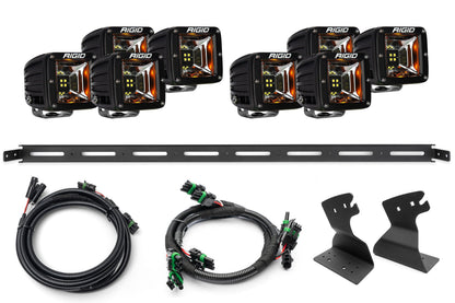 SPV Parts 2021+ Ford Bronco Roofline HIGH Mount Kit w/ 40" Rigid Radiance+ SR Light Bar, (8) Radiance Pods or (8) 4" 360 Lights & Hidden Harness