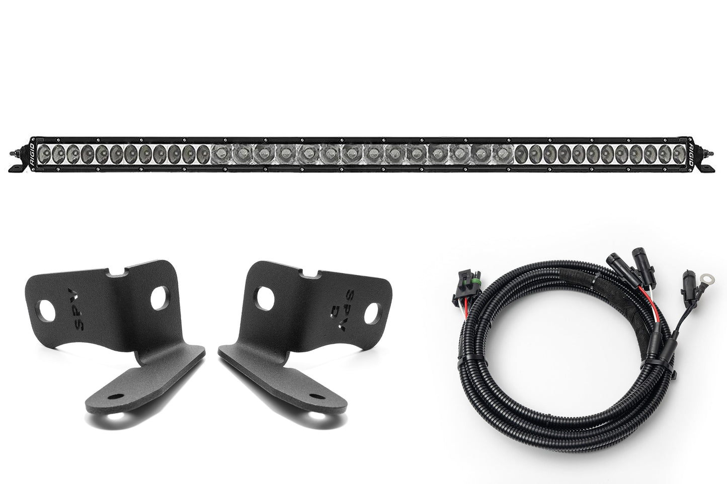 SPV Parts 2021+ Ford Bronco Modular Bumper Light / Light Bar KIT with 30" Light Bar (Works WITH Ford Brush Bar)