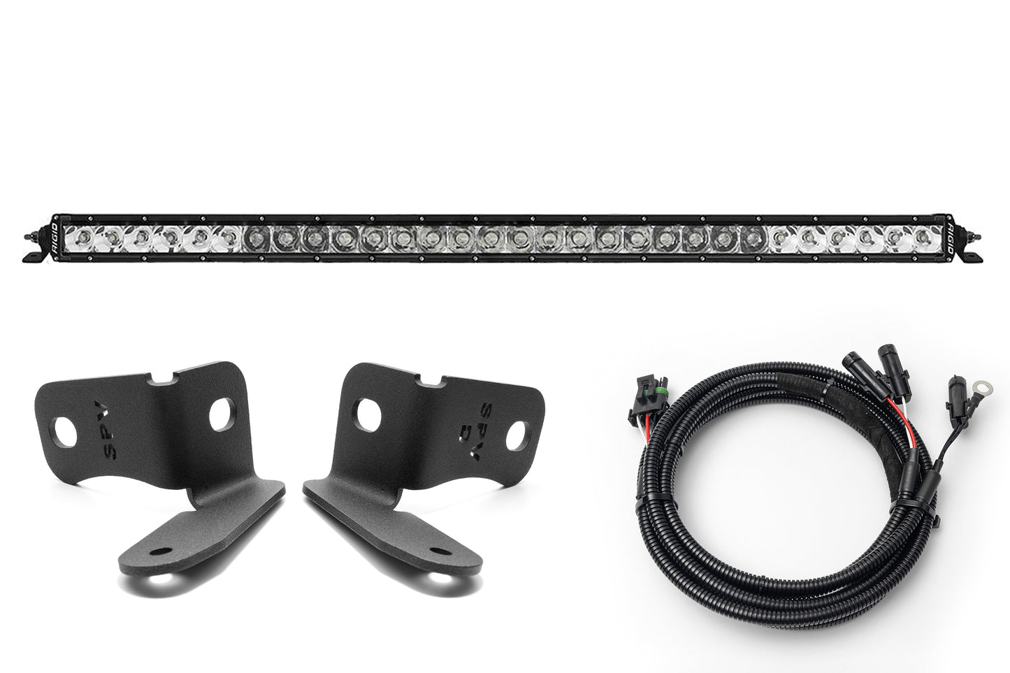 SPV Parts 2021+ Ford Bronco Modular Bumper Light / Light Bar KIT with 30" Light Bar (Works WITH Ford Brush Bar)