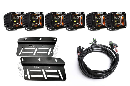 SPV Parts 2021-2026 Ford Bronco - NEW RGBW - Rigid Radiance/Scene Fog Light Kit w/amber backlight - Including Brackets/Harness (Modular Bumper, INCLUDING RAPTOR)