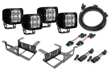 SPV Parts 2022 UP Ford Bronco - NEW Rigid RGBW Radiance/Scene Capable Bumper Fog Light Kit w/ RGBW Backlight - Including Brackets/Harness