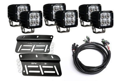 SPV Parts 2021-2026 Ford Bronco - NEW RGBW - Rigid Radiance/Scene Fog Light Kit w/amber backlight - Including Brackets/Harness (Modular Bumper, INCLUDING RAPTOR)