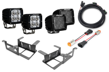 SPV Parts 2022 UP Ford Bronco - NEW Rigid RGBW Radiance/Scene Capable Bumper Fog Light Kit w/ RGBW Backlight - Including Brackets/Harness