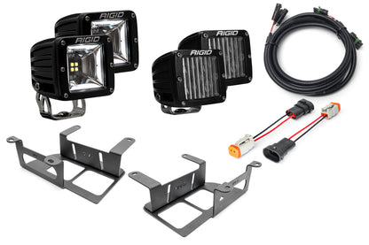 SPV Parts 2022 UP Ford Bronco - NEW Rigid RGBW Radiance/Scene Capable Bumper Fog Light Kit w/ RGBW Backlight - Including Brackets/Harness