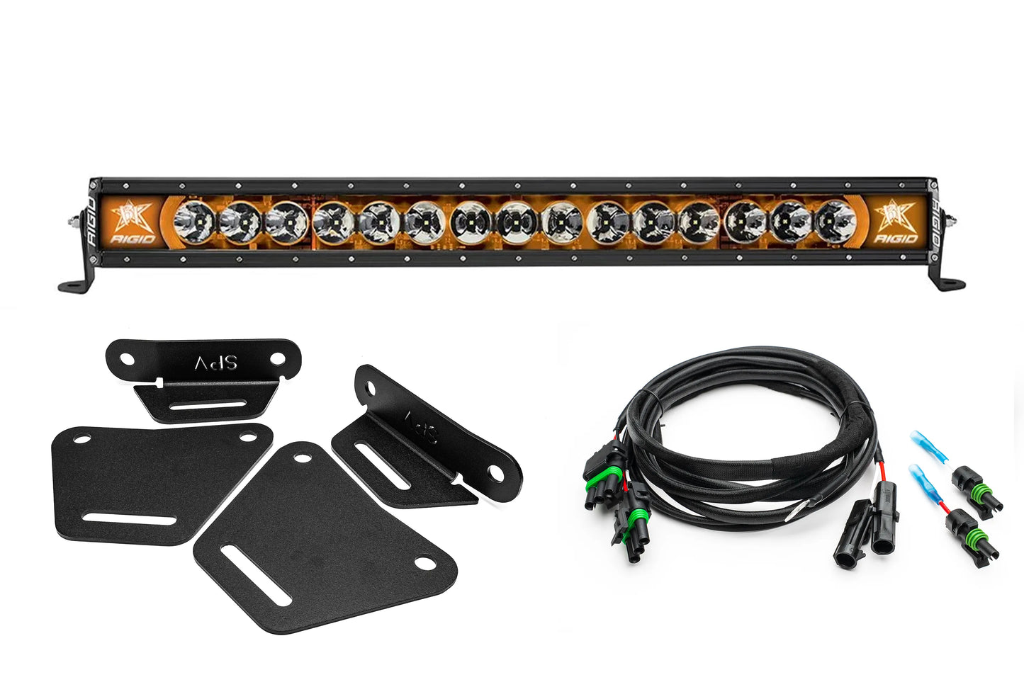 SPV Parts 2021+ Ford Bronco Modular Bumper Light / Light Bar Kit with 30" Light Bar or 2 Lights