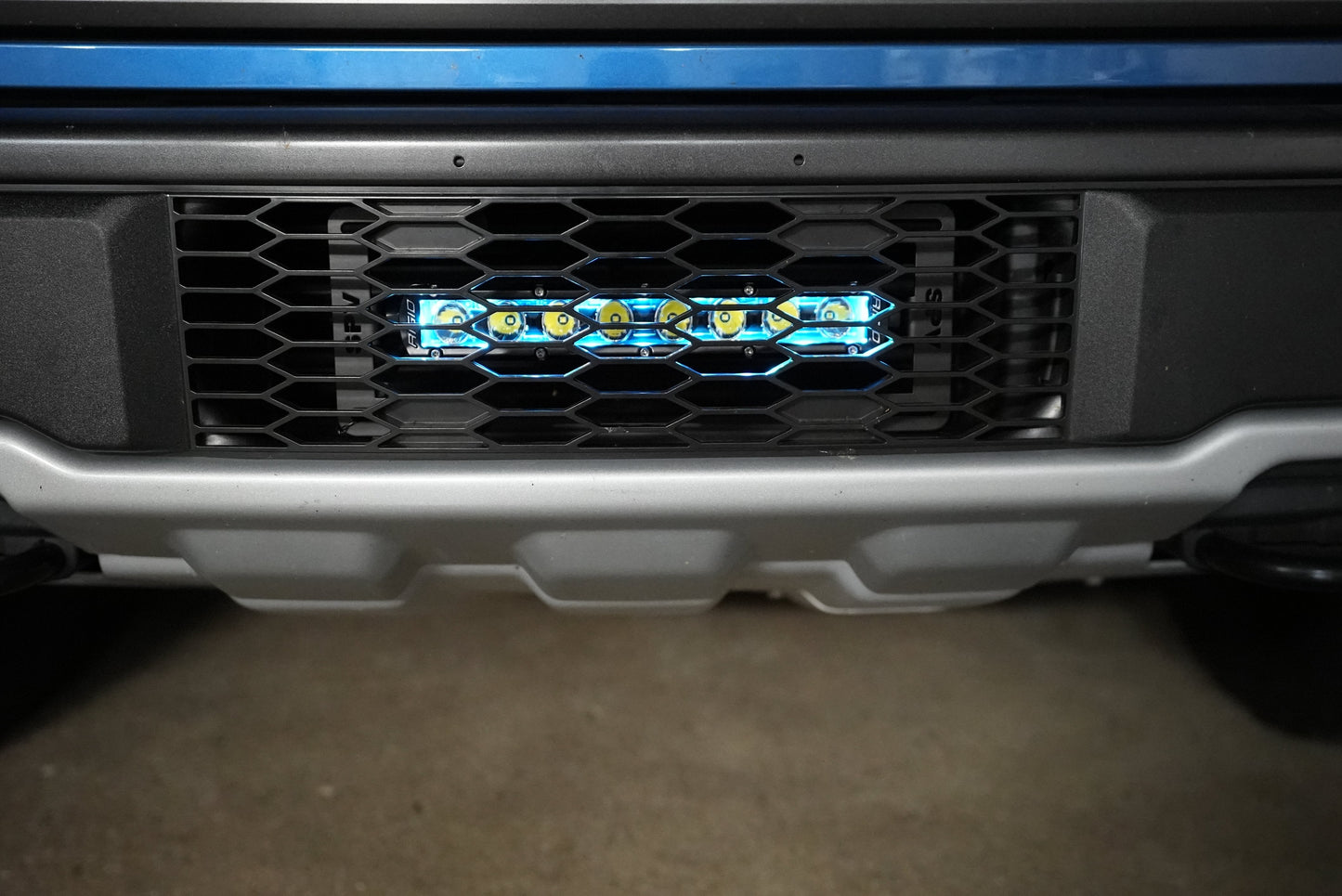 SPV Parts 2021-2026 Ford F-150 Raptor 10'' LOWER Grille w/Rigid Industries Light Bar Kit (Behind Grille)