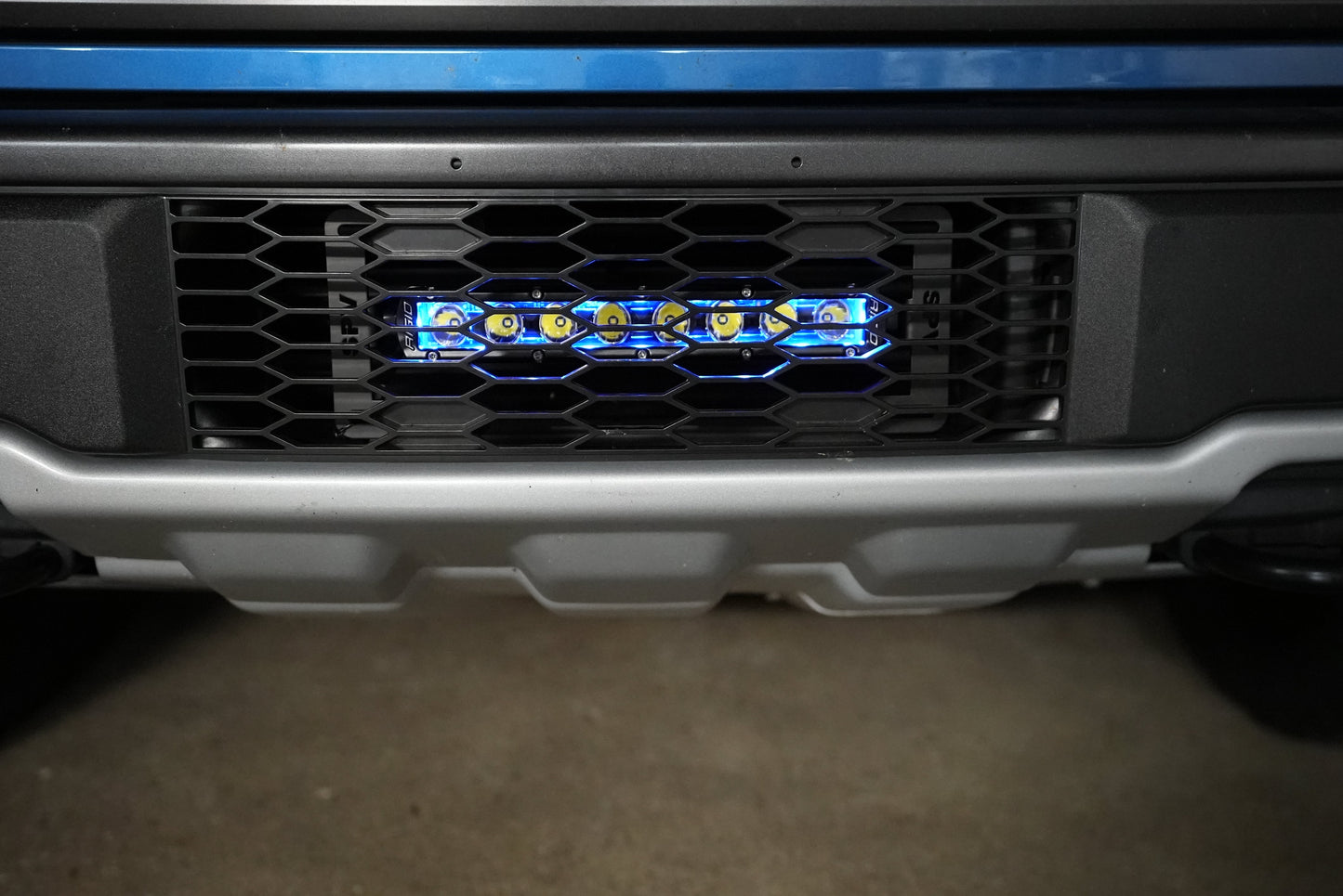 SPV Parts 2017-2020 Raptor (SLIM) 10'' LOWER Grille Light Bar Kit Rigid LED (Behind Grille)