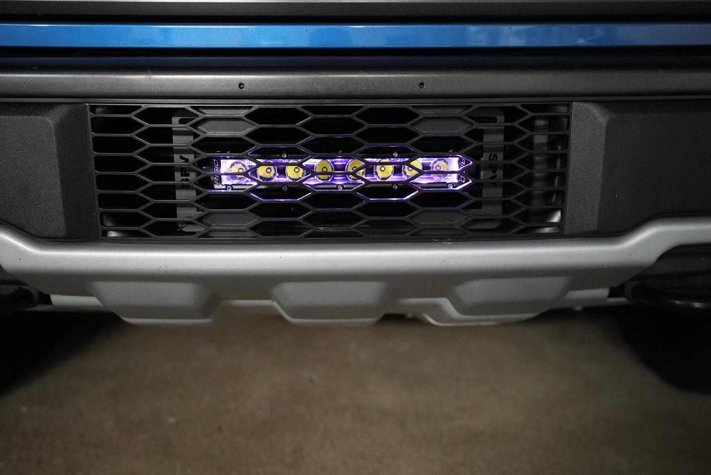 SPV Parts 2017-2020 Raptor (SLIM) 10'' LOWER Grille Light Bar Kit Rigid LED (Behind Grille)