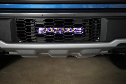 SPV Parts 2017-2020 Raptor (SLIM) 10'' LOWER Grille Light Bar Kit Rigid LED (Behind Grille)