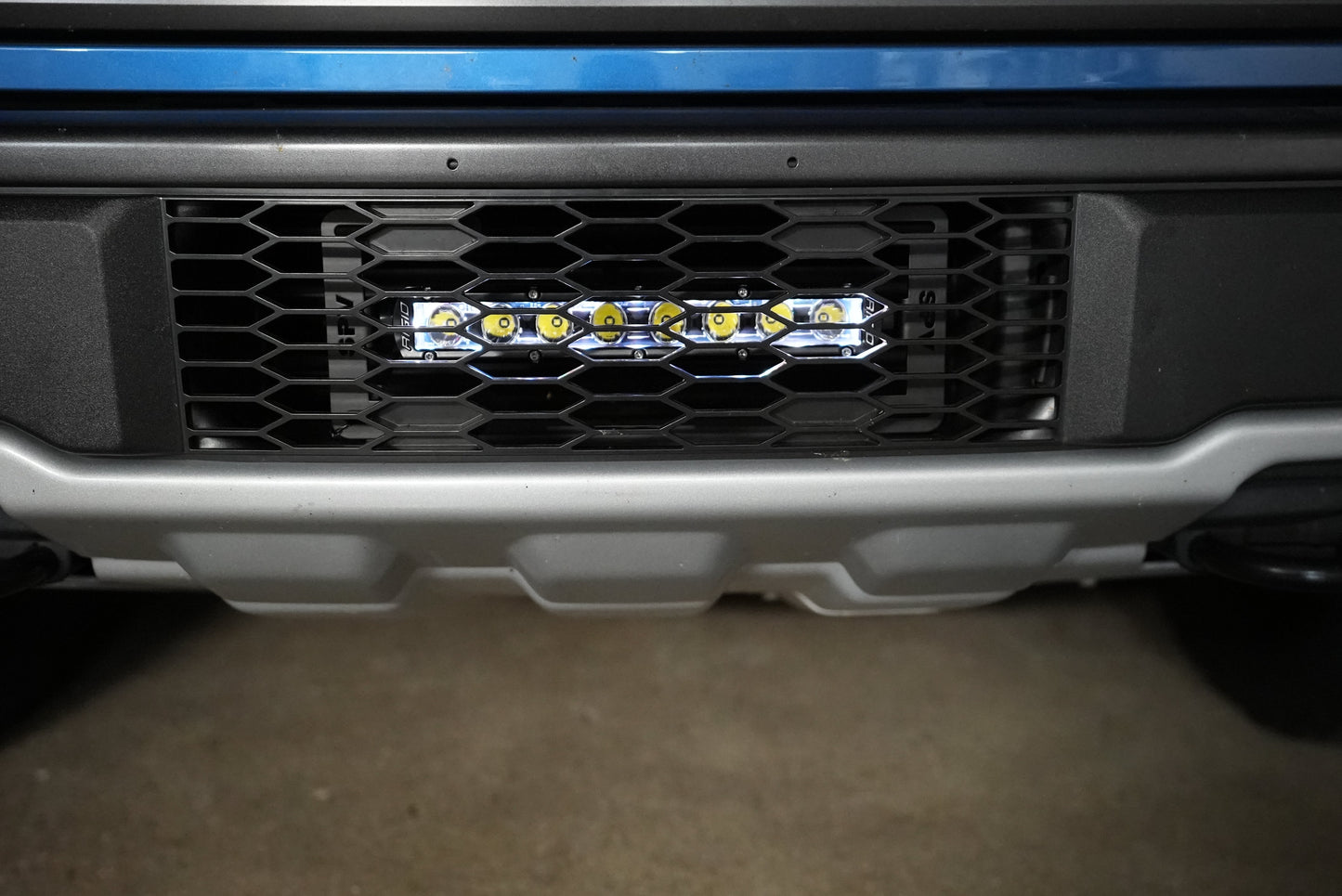 SPV Parts 2017-2020 Raptor (SLIM) 10'' LOWER Grille Light Bar Kit Rigid LED (Behind Grille)