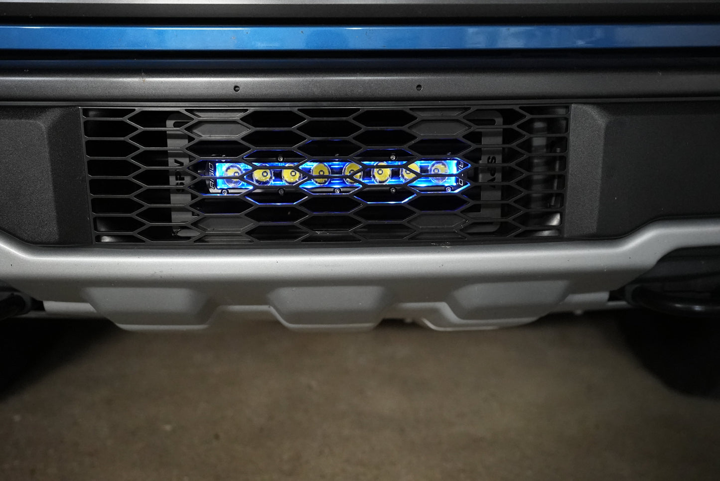 SPV Parts 2017-2020 Raptor (SLIM) 10'' LOWER Grille Light Bar Kit Rigid LED (Behind Grille)