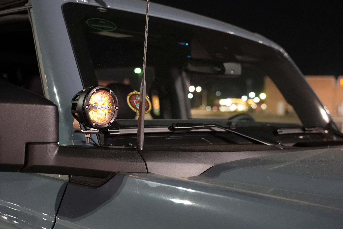 SPV Parts 2021-2025 Ford BRONCO A-Pillar Light Kit (Includes Choice of Rigid Industries lights & SPV A-Pillar Mounts/Custom Harness)
