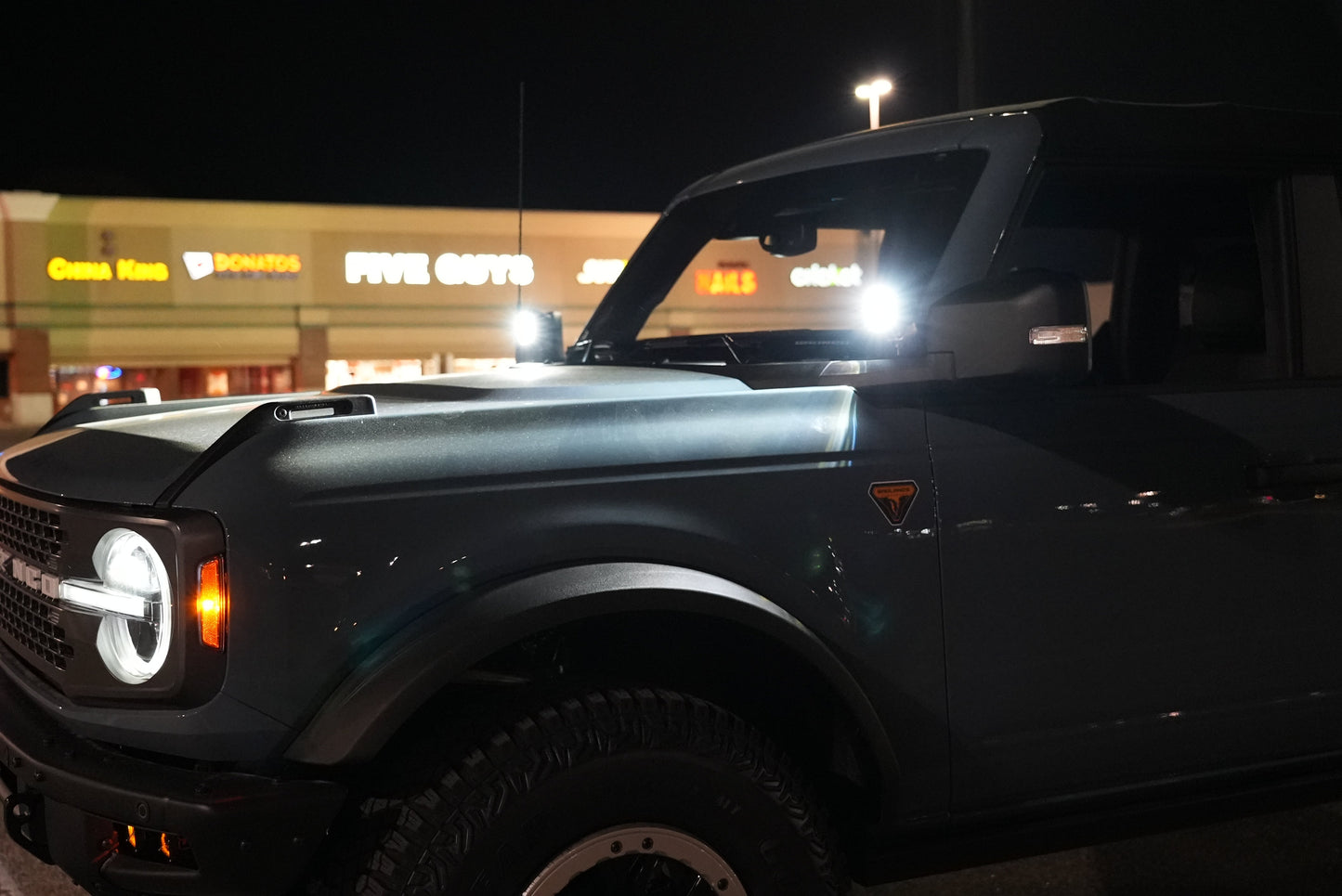 SPV Parts 2021-2025 Ford BRONCO Modular A-Pillar Light Kit (Includes Choice of Rigid Industries lights & SPV A-Pillar Mounts/Custom Harness)