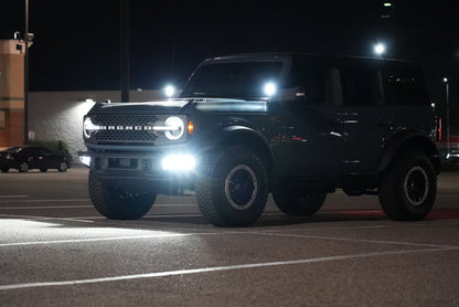 SPV Parts 2021-2025 Ford BRONCO A-Pillar Light Kit (Includes Choice of Rigid Industries lights & SPV A-Pillar Mounts/Custom Harness)