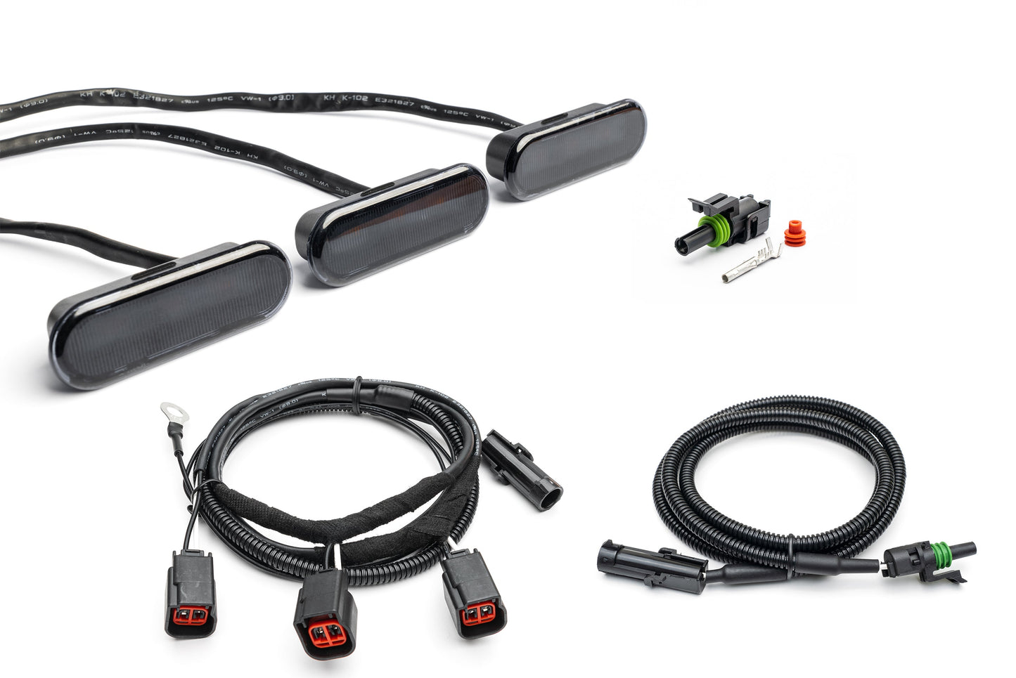 Clearance - 2021+ Bronco SMOKED Grille (Amber LED) Marker Lights - Ver 1.0 (CLOSEOUT)