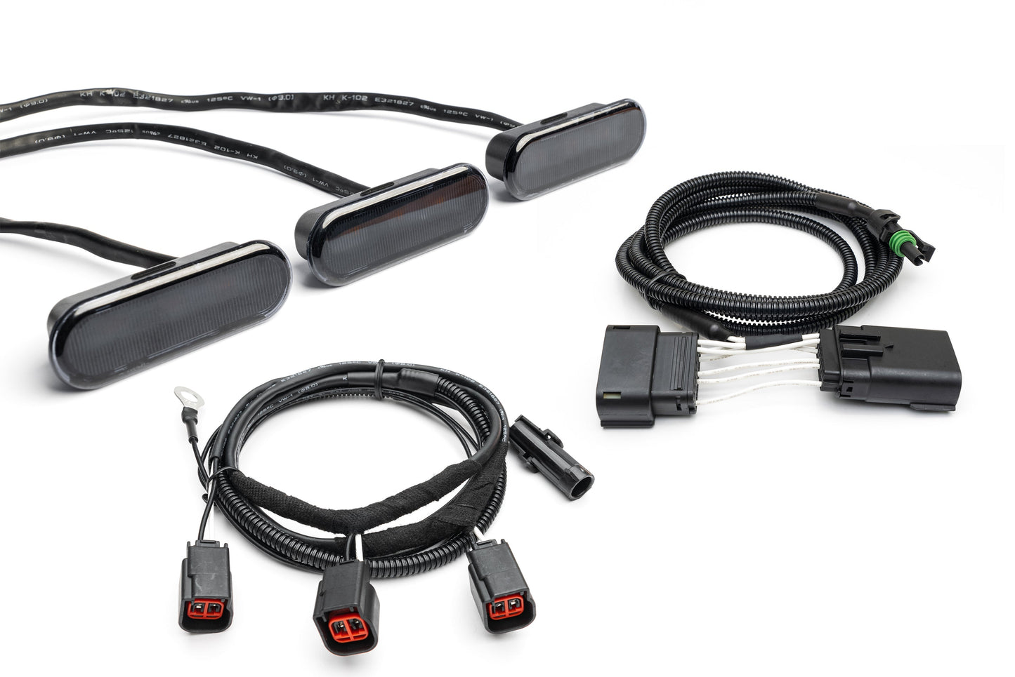 2021+ Bronco SMOKED Grille (Amber LED) Marker Lights - Ver 2.0