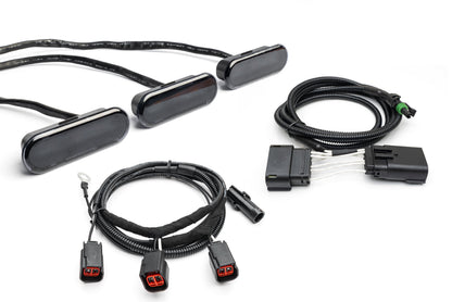 2021+ Bronco SMOKED Grille (Amber LED) Marker Lights - Ver 2.0