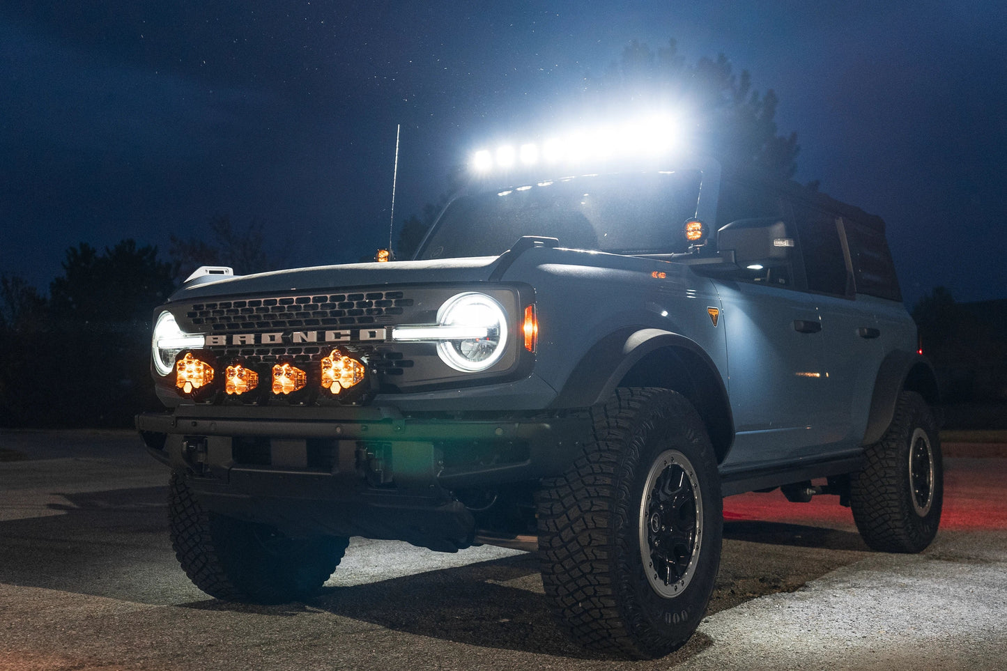 Ford Bronco Roof Line HIGH Mounts - Direct Replacement for Rigid 46723 SR Kit (Brackets Only)
