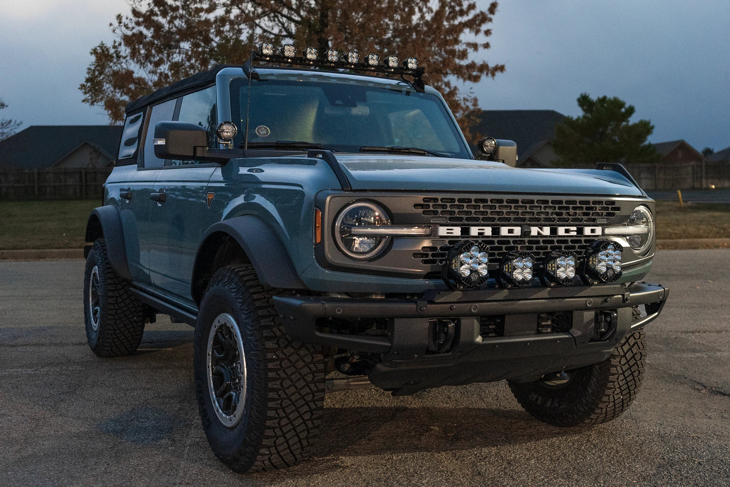 SPV Parts 2021+ Ford Bronco Roofline HIGH Mount Kit w/ 40" Rigid Radiance+ SR Light Bar, (8) Radiance Pods or (8) 4" 360 Lights & Hidden Harness