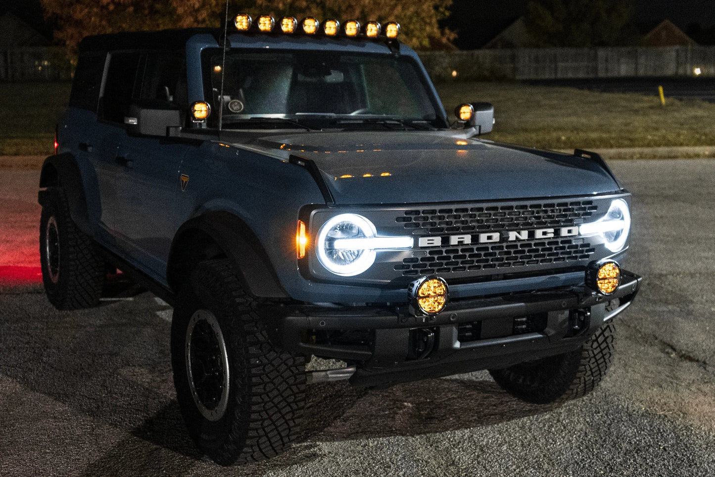 Ford Bronco Roof Line HIGH Mounts - Direct Replacement for Rigid 46723 SR Kit (Brackets Only)
