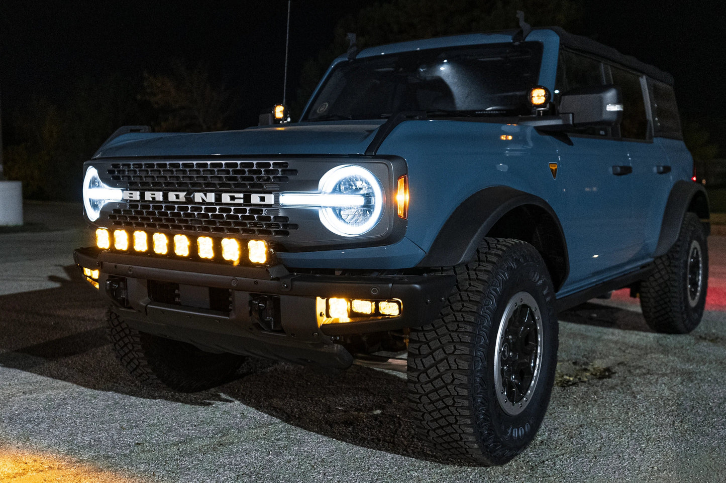 SPV Parts 2021+ Ford Bronco Modular Bumper Universal Slotted Cross Mount Kit (Fits MANY lights)