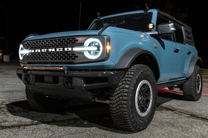 SPV Parts 2021+ Ford Bronco Modular Bumper Light / Light Bar KIT with 30" Light Bar (Works WITH Ford Brush Bar)