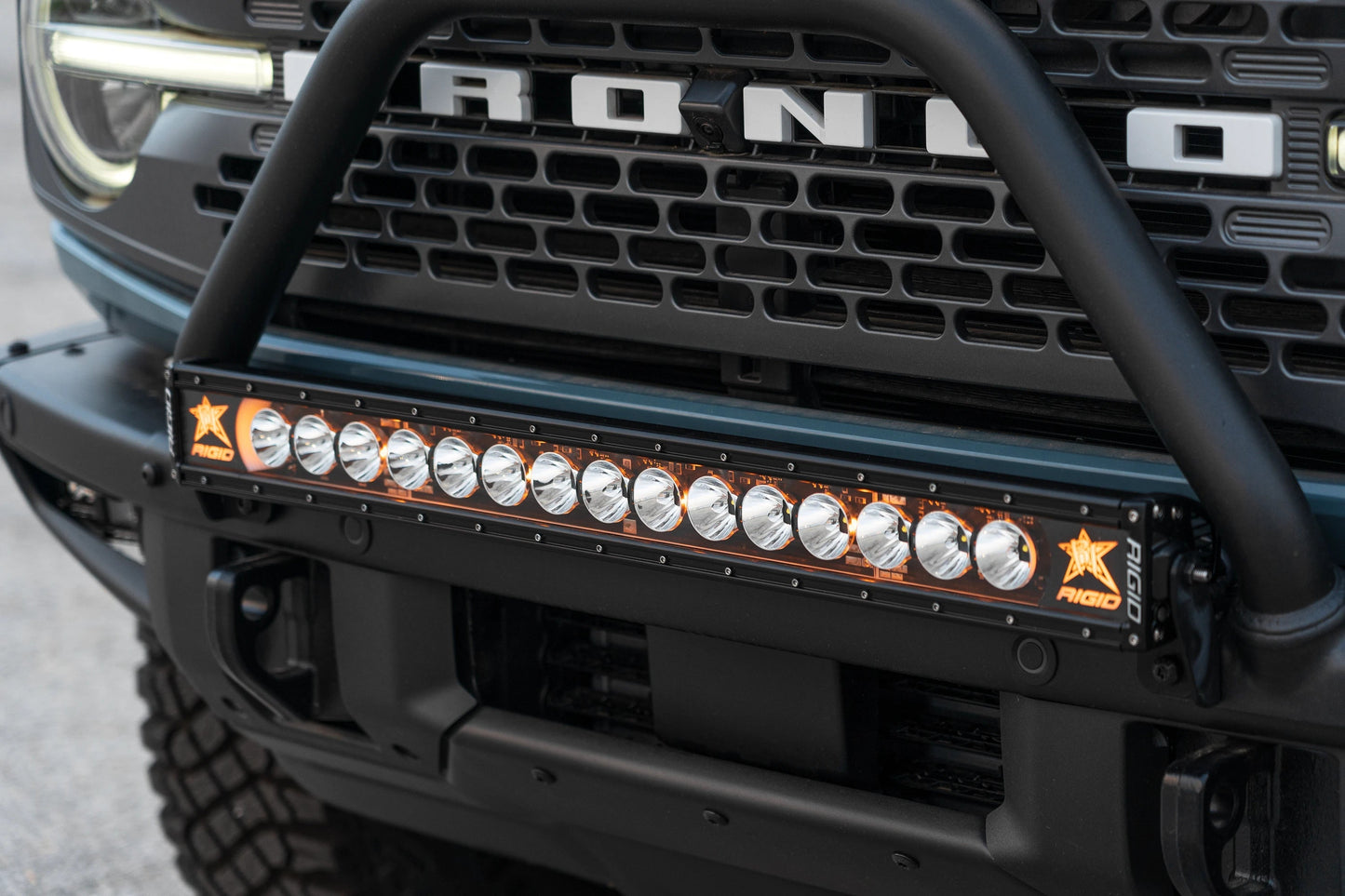 SPV Parts 2021+ Ford Bronco Modular Bumper Light / Light Bar KIT with 30" Light Bar (Works WITH Ford Brush Bar)